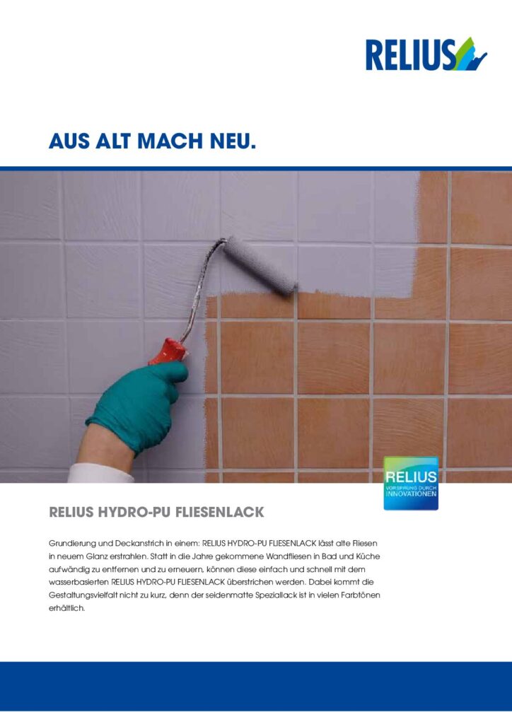 RELIUS HYDRO-PU Fliesenlack