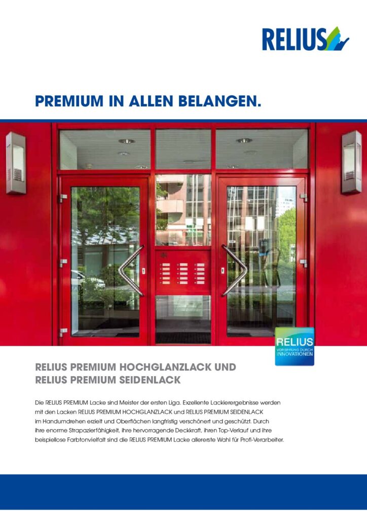 RELIUS Premiumlacke – Hochglanz & Seidenlack